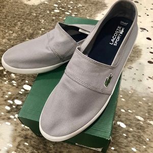 Men’s Lacoste Grey Slip Ons